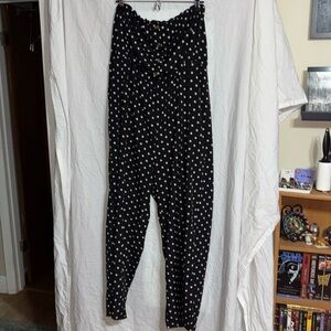 SOLD - Strapless romper polka dot pantsuit with pockets